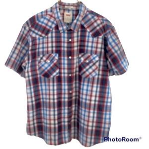 Vintage Levi’s Men’s Size XXL Short-Sleeved Western Shirt Pearl Snaps Price Firm